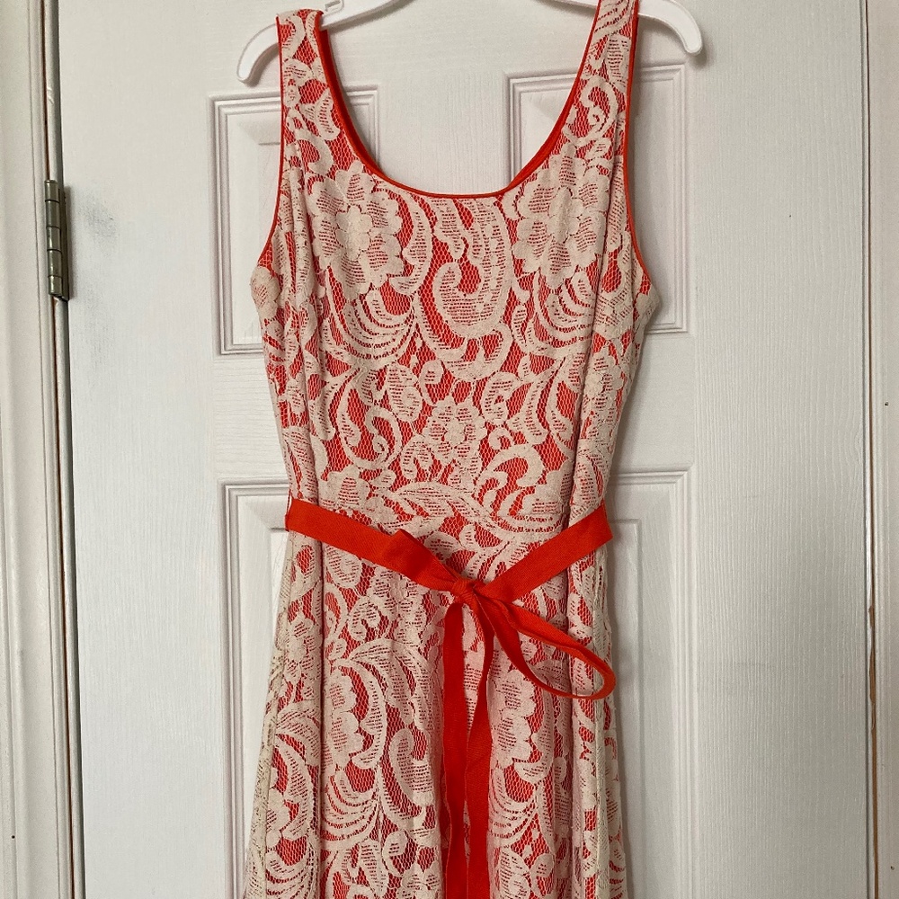 Lace Orange summer dress